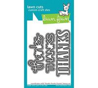 Lawn Fawn 'Thanks Thanks Thanks' 4X6 - Clear Stamp, Cutting Die, Clear Stamp & Cutting Die BUNDLE