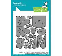 Lawn Fawn Tiny Gift Box Peacock And Turkey Add-On Custom Craft Dies
