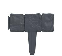 Lawn Fence Outdoor Borders Edges Fencing Stone Look Plastic 41 pcs vidaXL