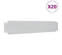 Lawn Fences Garden Edge Edging Border Divider 5 pcs Galvanised Steel vidaXL