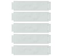 vidaXL Lawn Edgings 20 pcs Silver 100 x 25 x 0.07 cm Galvanised Steel