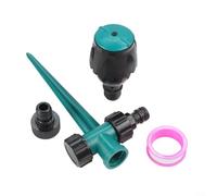 Lawn Garden Water Sprinkler with Stable Spike Base, 360° Automatic Rotation for Even Coverage, Dual Inlet Design Connects Multiple Units for Large Area Irrigation and Kids Outdoor Play