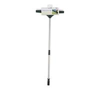 Lawn Grass Brush Rake Broom for artificial grass | with Soft Nylon Bristles | Gentle But Firm Head | Twist & lock telescopic powder-coated steel handle | Extends from 78-130cm