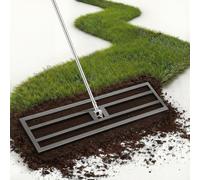 Lawn Leveling Rake, Stainless Steel Lawn Leveller Heavy Duty