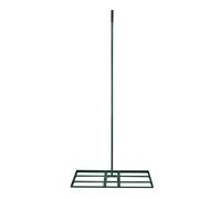 Lawn Leveller 100cm Levelling Rake Lute Steel Green Extendable Handle Grass | 100cm x 32cm, Heavy Duty, Powder Coated, Lightweight, Green, 0.8m - 1.9m, Anti-Slip, Soil, Sand, Turf, Compost, Golf Course