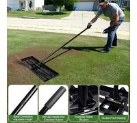 Lawn Leveller Rake 100 X 25Cm Steel Soil Sand Leveling Garden Lute