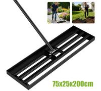 Lawn Leveller Sand Soil Leveling Rake Grass Adjustable Handle Duty