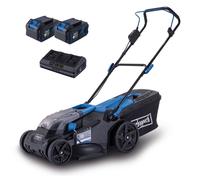 Lawn Mower bc-mp430-x 43cm with 2x 4.0Ah batteries dual charger IXES Scheppach