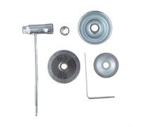 Lawn Mower Blade Fixing Kit with Thrust Washer, Collar Nut and Rider Plate For FS160 FS180 FS220 FS260 FS280 FS290 FS310 FS350 FS360 Black and Silver