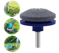 Lawn Mower Blade Sharpener, Sharpening Tool, Garden Tool Sharpener for Multiple Shear Blades, Lawn Mower Blade Sharpener with Lawn Mower Edge Attachment Device (Blue -1pcs)
