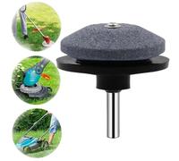 Lawn Mower Blade Sharpener, Sharpening Tool, Garden Tool Sharpener for Multiple Shear Blades, Lawn Mower Blade Sharpener with Lawn Mower Edge Attachment Device (Black -1pcs)
