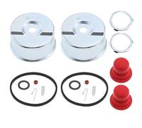 Lawn Mower Carburetor Float Chamber and Needle Seat Repair Kit with Bulb O-Ring, For for 631867, 631021B, 631021A, 631021, 36045A, Red and White, 2 Sets