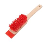 Lawn Mower Cleaning Brush Heavy Duty Scrub Tool with Beechwood Handle for Garden Patio Outdoor Maintenance