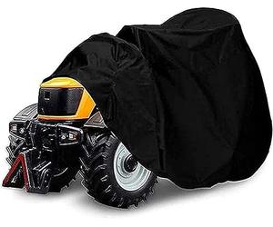 Lawn Mower Cover, 210D Oxford Fabric Universal Lawnmower Covers With Elastic Bands And Buckles, Waterproof(Schwarz,Medium)