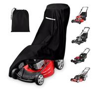 Lawn Mower Cover,Waterproof Windproof Universal Lawn Mower Covers,UV & Dust Resistant Outdoor Garden Lawnmower Protective Cover with Storage Bag (195×108×66cm)