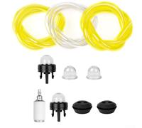 Lawn Mower Fuel Pipe Kit - 30cm Flexible Resilient Hose with Filter & 4 Starter Pump Balls, 2.5mm/3mm ID, Suitable for Lawn Mowers, Chainsaws, Trimmers and Hedge Trimmers