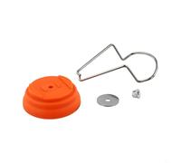 Lawn Mower Part Plastic Cover Accessory with Protective Gasket and Nut, Multi-Angle Adjustable Head for Grass Trimmers and Brush Cutters, Plastic and Metal Construction in Orange(1set)