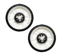 Lawn Mower Rear Wheel Replacement for Toro 22 in Push Mowers with 38 Tooth Hard Plastic Gear and Rubber Tire, Compatible with Models 20333, 20352, 20372, and 20374 (2pcs)