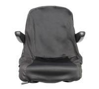 Lawn Mower Seat Cover - Waterproof Protection, Universal Fit Padded Black Style, Storage Pockets + Ten Second Install, Durable Oxford Cloth Protective Layer, for Riding Tractors and Garden Mowers