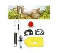 Lawn Mower Service Kit,Fit For Briggs & Stratton Classic Sprint Engines Lawn Mower Repair Kit,Air Filter + Primer Bulb + Set Spring + Diaphragm Gasket + Spark Plug，Lawn Mower Service Kit