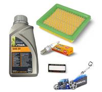 Lawn Mower Service Kit inc Air Filter & Plug Compatible with Hyundai HYM510SP HYM510PE HYM510SPEZ