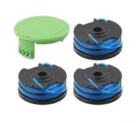 Lawn Mower Spool Cover 2900719 with Blue Trimmer Line- 16ft Replacement String Head for Greenworks Models 2101602 2101602A- Grass Cutting Rope Coil Kit