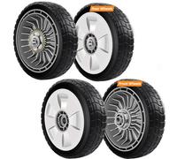 Lawn Mower Wheels, 4 Pack HRR216 Lawn Mower Drive Wheels with 2 Rear Wheels 42710-VE2-M02ZE + 2 Front Wheels 42710-VH7-010ZA Replace for Honda HRT216 HRR216 HRS216 HRB215 Lawn Mower Replacement