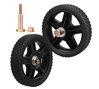 Lawn Mower Wheels,Garden Trolley Wheels 2 Pcs Lawn Mower 7 Inch Universal Push Replacement Parts Plastic Sturdy PVC Material Easy