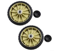 Lawn Mower Wheels Set For Honda HRJ216/HRJ215/HRJ196, 20.5cm Rear & 19.5cm Front Rubber Drive Wheels with Hub Covers, Easy-Install Replacement for Enhanced Stability & Traction(front)