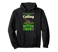 Lawn Mowing Humor The Grass Is Calling Yard Work Design Pullover Hoodie