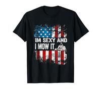 Lawn Mowing - Landscaping I'm Sexy And I Mow It Flag funny T-Shirt