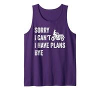 Lawn Mowing Sorry I Can't I Have Plans Bye Lawn Mower Tank Top