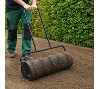 Lawn Roller with Aerator Clamps Black Steel 30x90cm Spikes 5cm ProXL Garden Tool