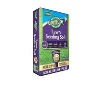 Lawn Seeding Soil for Seed Germination as well as Seedling & Cutting Establishment, Seaweed & Nutrients for Healthy growth (25L)
