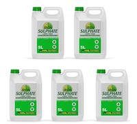 Lawn Tonic Liquid Iron Sulphate 5L Concentrate Makes 105L Ferrous Conditioner, Fertiliser, Grass Greener Feed, Turf Hardener, Healthier Looking Garden Helps Prevent Lawn Disease (5 x 5 Litres)