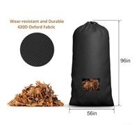 Lawn Tractor for Leaf Bag for Riding Mowers - Heavy-Duty 420D Oxford Cloth, Waterproof Drawstring Design, Large Capacity (96 x 56 in), Foldable Ga(96 x 56in)