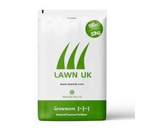 Lawn UK Growmore Fertiliser 20kg - 7-7-7 General Purpose Fertiliser - Great for Preseeding Lawns - Covers up to 150sqm