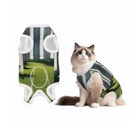 Lawn Under Arches and Pillars Custom Patterned Surgery Suit for Dogs Cat- Post-Surgery Recovery, Wound Care, and Anxiety Relief - Soft Cotton Dog Pajamas with Full Belly Coverage Small