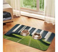Lawn Under Arches and Pillars Pet Feeding Mat Dog Cat Eating Food Absorbent Leather Tablecloth for and Water Bowl Waterproof No Stains Quick Dry Non-Slip 17.72 * 11.8IN