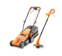LawnMaster 1400W 34cm Electric Lawnmower with rear roller with Strimmer Set (350W 2-in-1 Grass Trimmer and Edger) 2 Year Guarantee…
