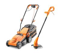 LawnMaster 1400W 34cm Electric Lawnmower with rear roller with Strimmer Set (350W 2-in-1 Grass Trimmer and Edger) 2 Year Guarantee…
