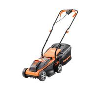 LawnMaster MX 24V 32cm Cordless Lawn Mower with 4.0Ah Battery and Fast Charger. With cut height adjust, rear roller and edging combs. For small lawns up to 150m2. Supplied with spare 32cm blade.