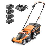 LawnMaster 41cm Cordless Rotary Lawnmower with 2 Sets of Batteries - 48V