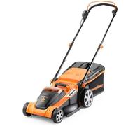 LAWNMASTER CLMF4841E-1-01 Cordless Rotary Lawn Mower with 2 Batteries - Orange & Black