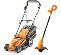 LawnMaster 1800W 40cm Electric Lawnmower with rear roller with Strimmer Set (350W 2-in-1 Grass Trimmer and Edger) 2 Year Guarantee