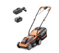 LawnMaster MX 24V 32cm Cordless Lawn Mower with 4.0Ah Battery and Fast Charger. With cut height adjust, rear roller and edging combs. For small lawns up to 150m2. Supplied with spare 32cm blade.