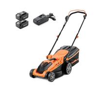 LawnMaster 24V 37cm Cordless Lawnmower with Spare Battery - Orange