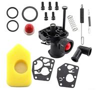 Lawnmower Carburetor Replacement Kit for 497619 499809 498809 494406, Engine Fuel System Repair Parts with Air Filter, Gasket Set, Fuel For and Regulator Spring