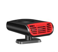 Lawnoval 12V Portable Car Heater and Defroster, 360° Rotatable Fast Windshield Defogger Vehicle, Black