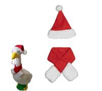 Lawnoval 23 Inch Porch Goose Christmas Costume with Red Scarf and Hat, Weather Resistant Fabric Holiday Outfit for Outdoor or Indoor Seasonal Decoration (Goose Not Included)